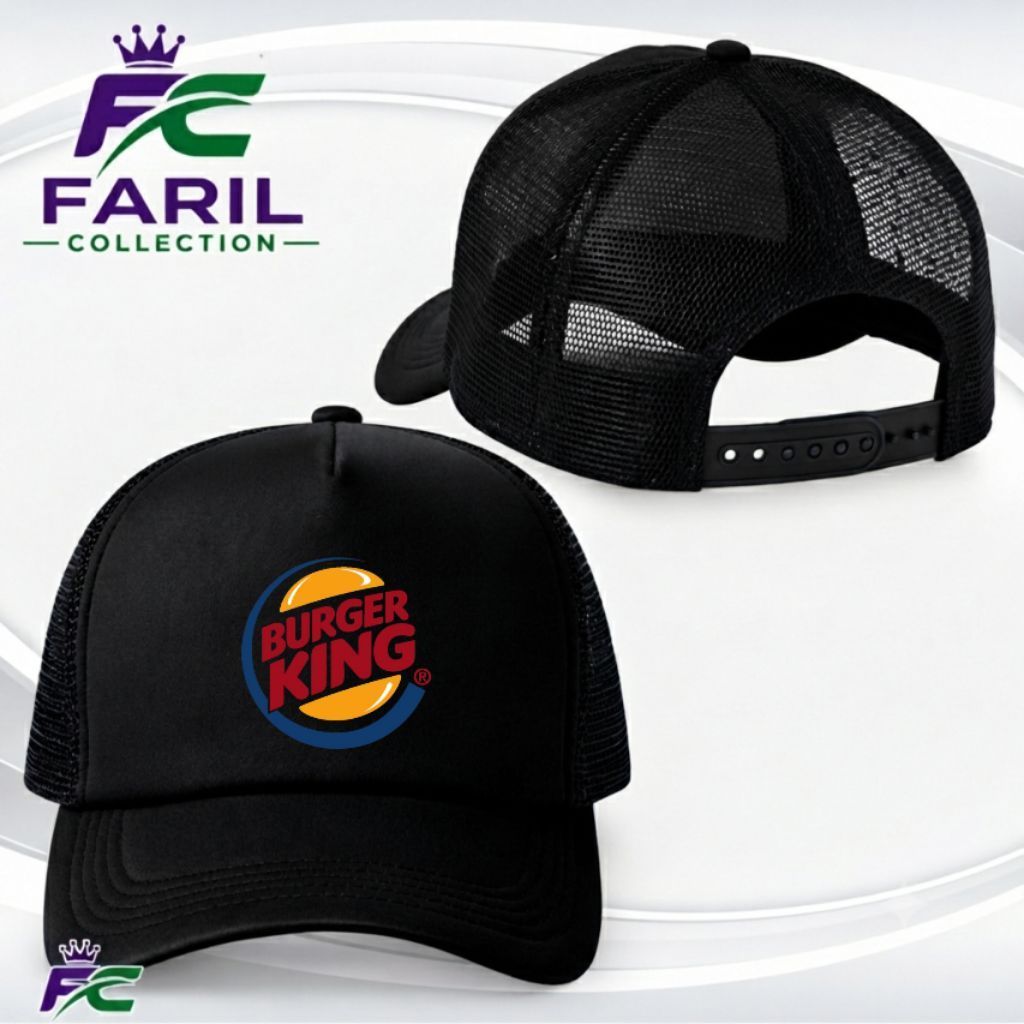 Topi Jaring Mitif BURGER KING Trucker Cap Topi Distro Topi Satuan Unisex Premium