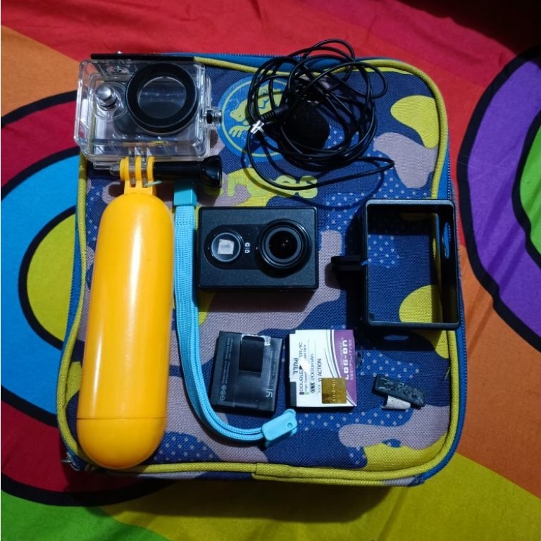 xiaomi yi action cam sepaket mic floater
