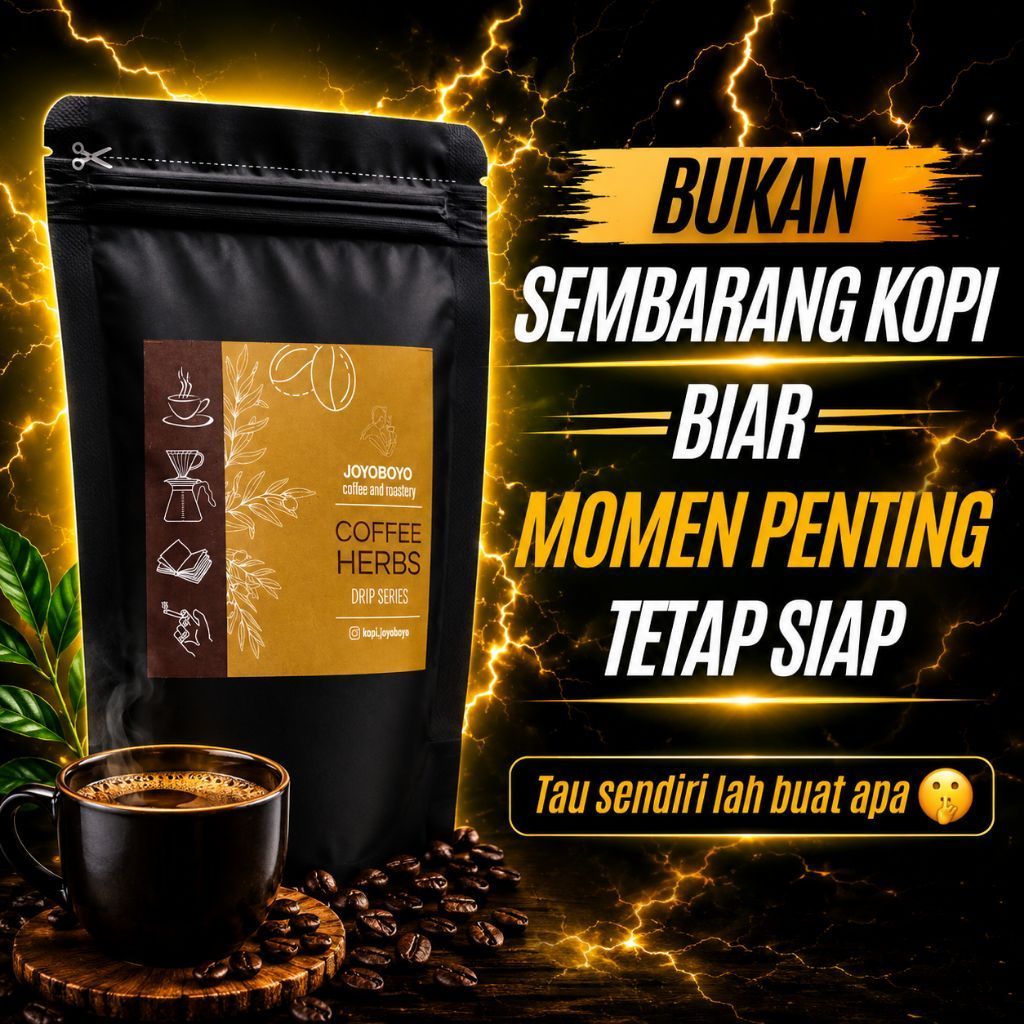 Kopi Herbal Joyoboyo Kopi Ekstra Purwaceng Ginseng Halal Original