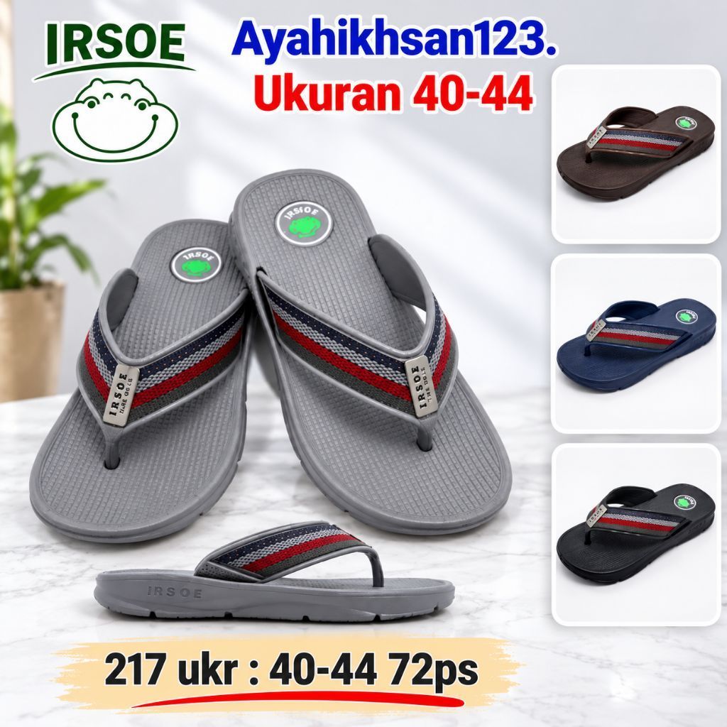 IRSOE 217 sandal jepit karet pria/laki-laki ukuran 40-44