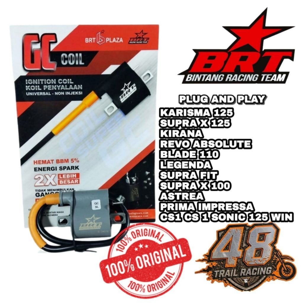 SUPER COIL BRT KOIL KARISMA 125 SUPRA X 125 KIRANA REVO ABSOLUTE BLADE 110 LEGENDA SUPRA FIT SUPRA X