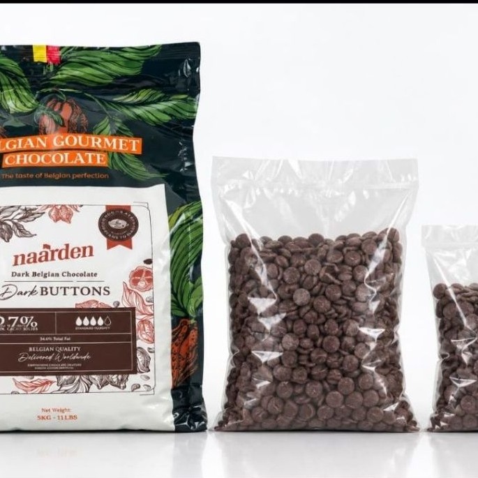 NAARDEN DARK BELGIAN CHOCOLATE/DARK BUTTONS/COKLAT 1KG