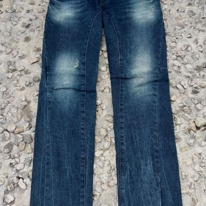 jeans feding petir bahan tebel lp88 p104 ol19,5 size 34,35