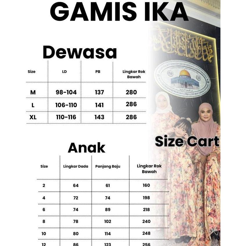 GAMIS IKA GAMIS COUPLE IBU DAN ANK GAMIS COUPLE KELUARGA GEGE COUPLE
