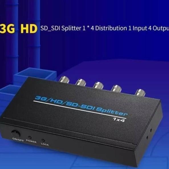 TERBARU - SDI splitter/Distributor 4 output / 4port - Support SD/HD/3G-SDI / SDI SPLITER 4port ,  1 