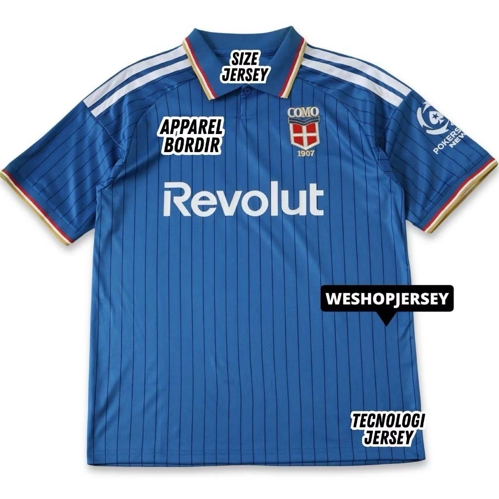 Jersey Como 1907 Home 2026 2027 Grade Original - Jersey Como Terbaru High Quality