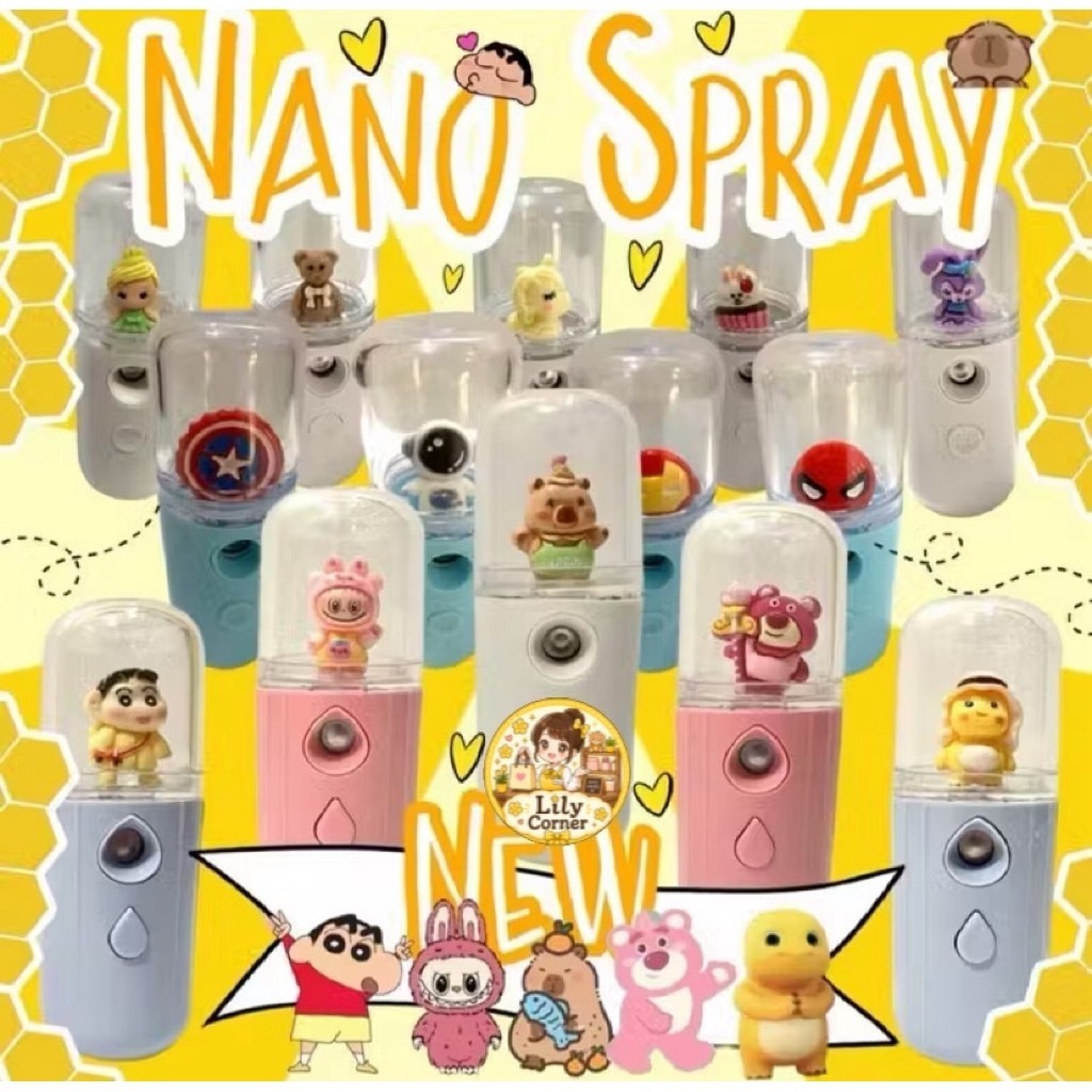 Nano Spray Mini Karakter/Nano Mist Spray Portable/Nano Spray Pelembab Wajah/Semprotan Wajah Nano/Fac