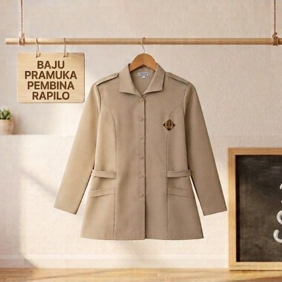 Baju Pramuka Perempuan Bahan Rapilo Tali samping SMP/SMA/GuruPembina