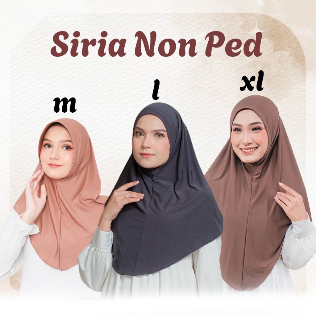 Hijab Bergo Instan Non Ped | Jilbab Instan Sport Non Ped | Kerudung Syria Pinguin