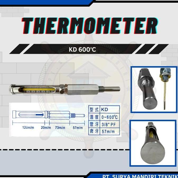 TERBARU - THERMOMETER EXHAUST MANIFOLD KD600 0-600C