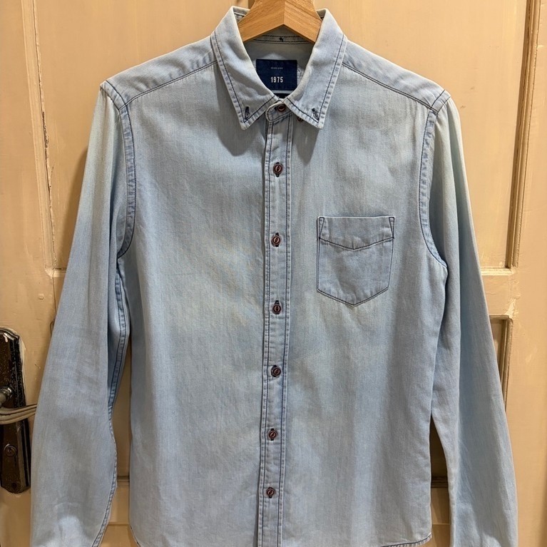 PRELOVED second Jual Kemeja Zara lengan panjang Denim Pria