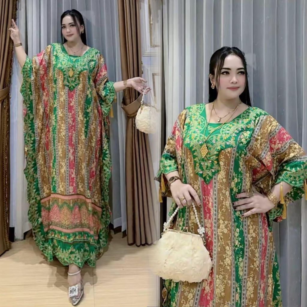 dress wanita gamis Hindi kaftan jumbo terbaru bahan rayon tuwil premium ld 110-130 PB 140