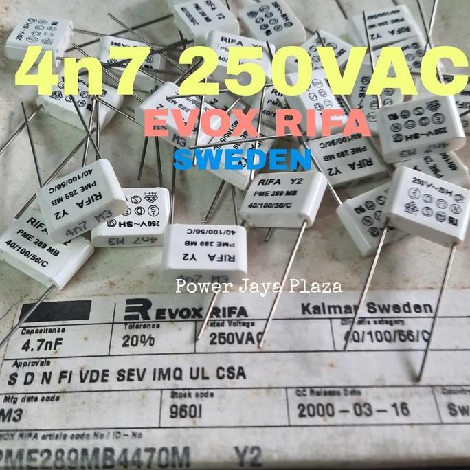 4,7N 4N7 250VAC 4.7N CAPACITOR EMI FILTER ORIGINAL RIFA ASLI PJP79