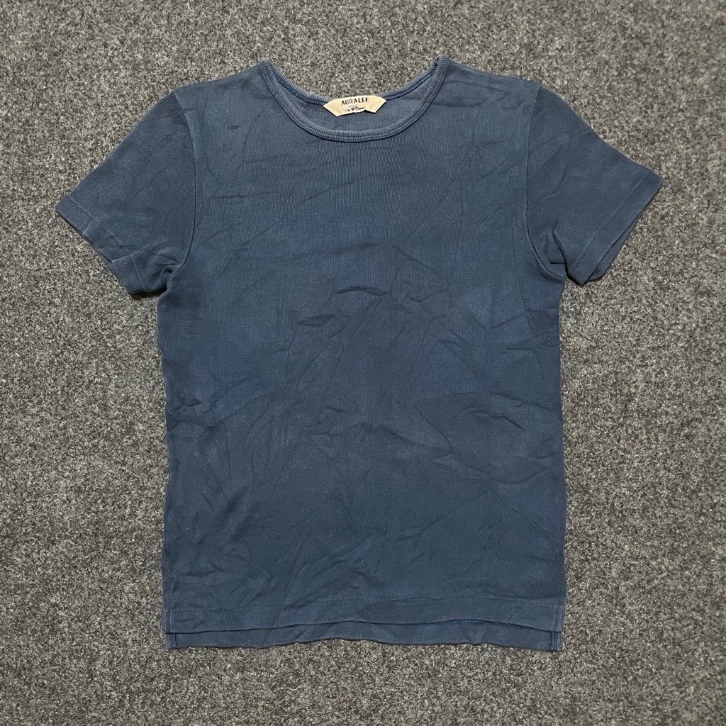 AURALEE for Ron Herman Ribbed Crew Neck T-Shirt Size S/M