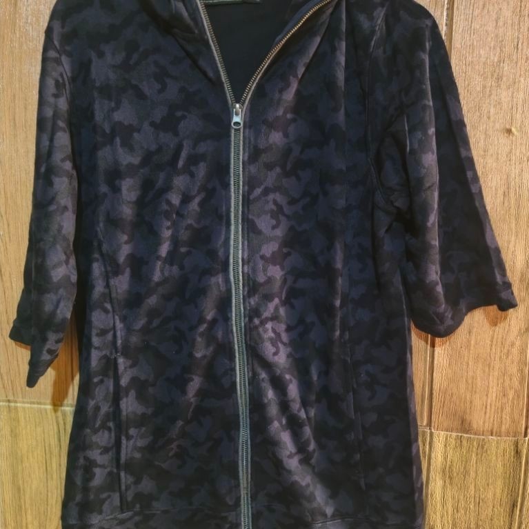 Hoodie Mossimo Camo Navy Zip Up Lengan 3/4 Size XL Original JapanJaket Hoodie