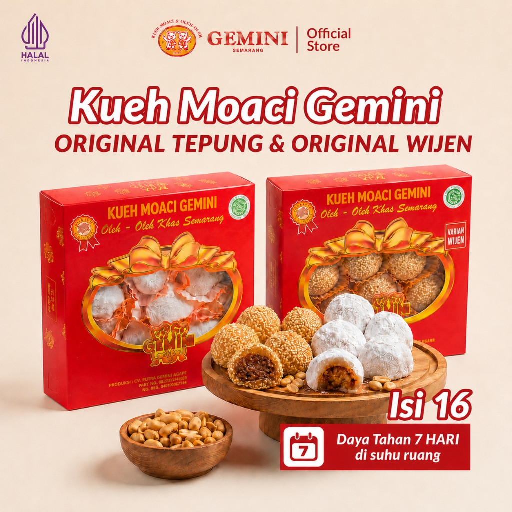 Gemini - Moaci Gemini Semarang Tepung & Wijen Isi 16