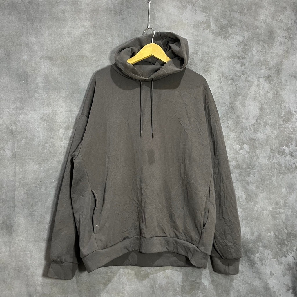 Hoodie hodie gu warna grey original second preloved
