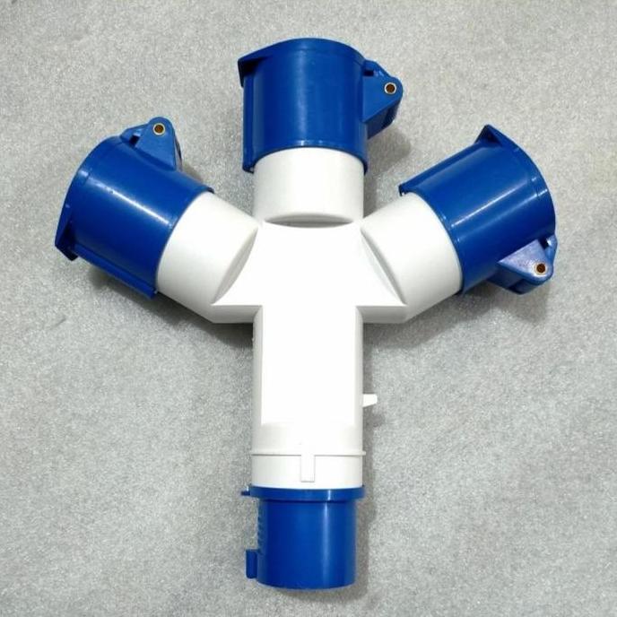 Industrial Plug & Socket 3 Pin 32A 3 Cabang Cee 1023 3Pin 32A