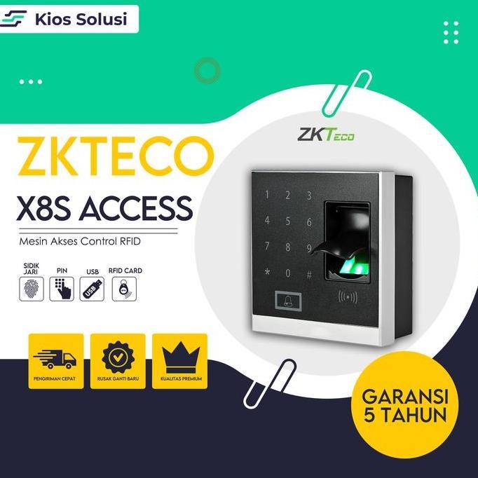 Pilihan - Mesin Akses Kontrol Sidik Jari Dan Rfid Zkteco X8S | Fingerprint | Access Control | Proxi 
