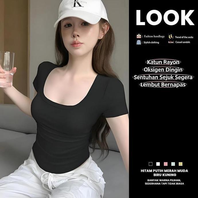 Vestir - Cod)/Kaos Polos Wanita./Baju Polos Wanita/Kaos Lengan Pendek/Kaos Polos Kaos Cewek Polos/Ba