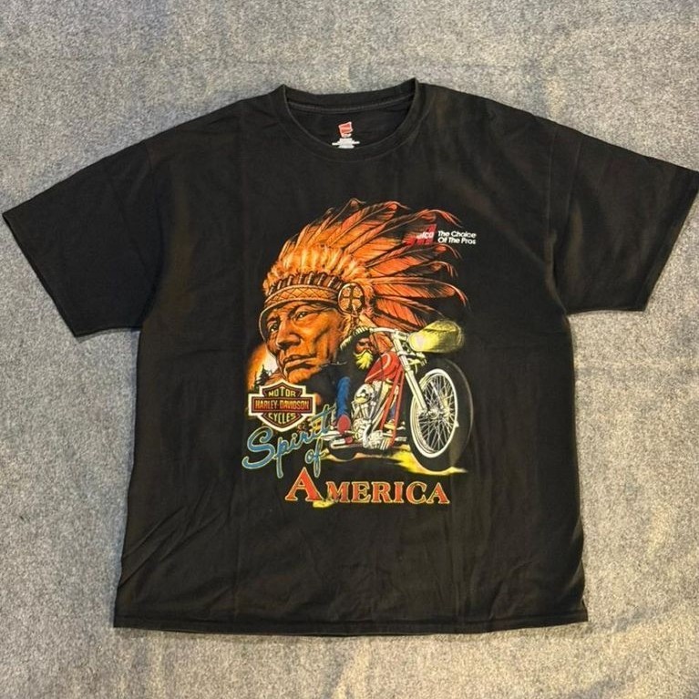 Vtg 90s Harley Davidson Graphic Tee by Hanes