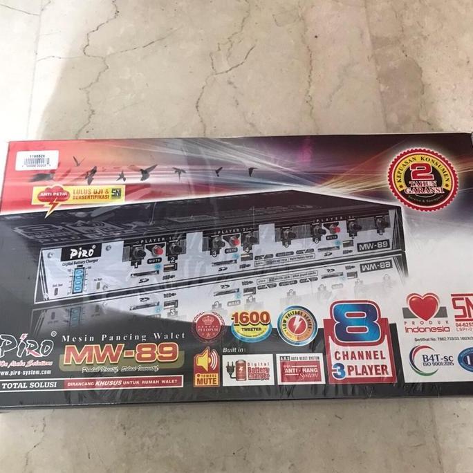 BEBAS ONGKIR - Mesin piro mw 89,ampli walet 3 player 8 chanel