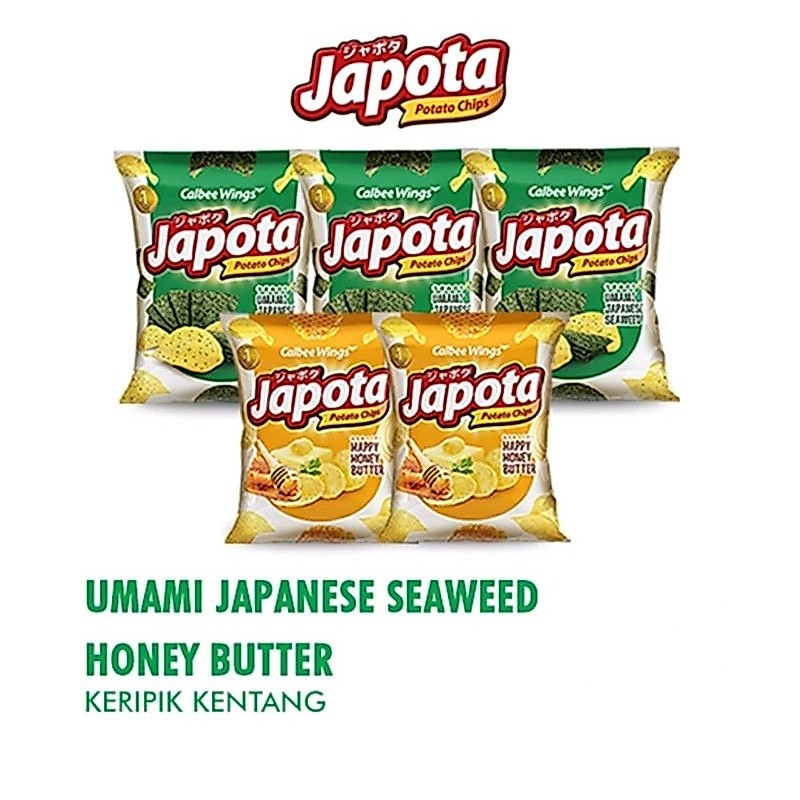 JAPOTA POTATO CHIPS RENCENG 10 x 14 GR  RANDOM --
