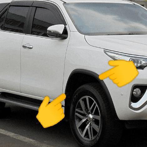 Over fender/spoiler fender depan fortuner vrz orinal