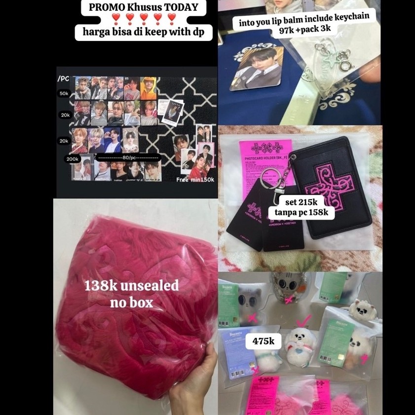 Album TXT Merch Into you Cushion only photocard yeonjun clearance sale Bamgeut snow holiday ppulbatu