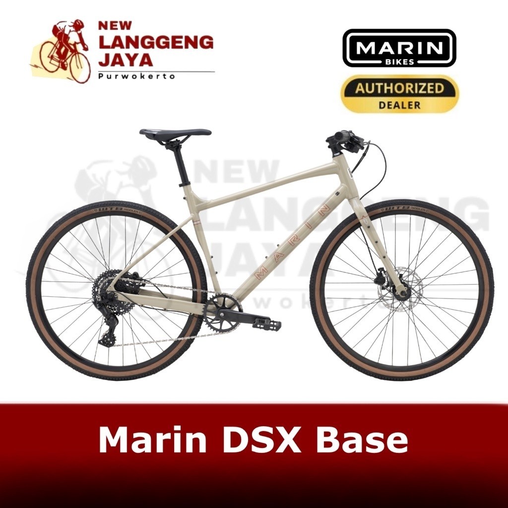 Marin Sepeda Gravel Road DSX Base 700C 1x9 Speed - Khaki Red