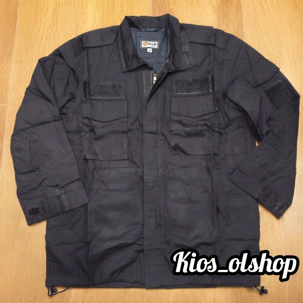 Jaket Tactical hitam brimob jatah polri original bahan ripstok