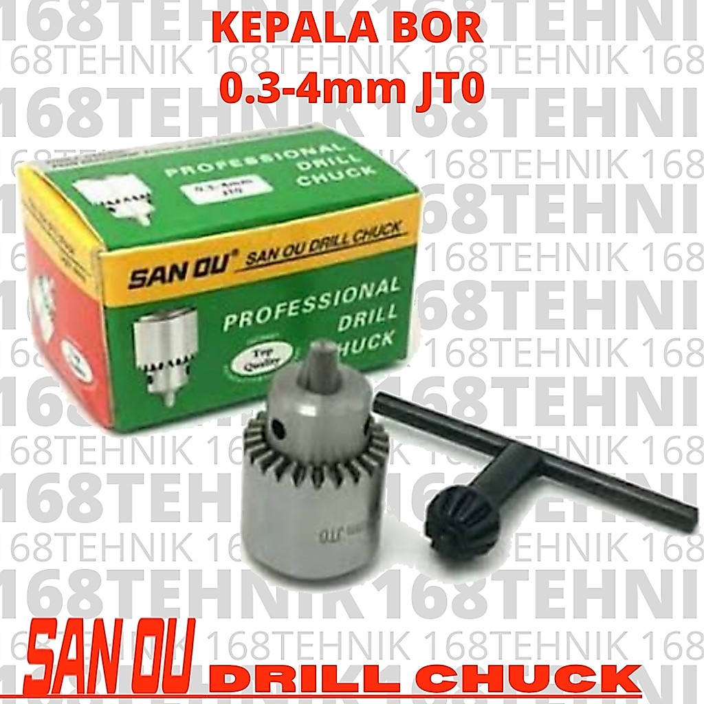 KEPALA BOR  4MM JT0 DRILL CHUCK 4MM ( 0.3-4MM ) JT0 SAN OU