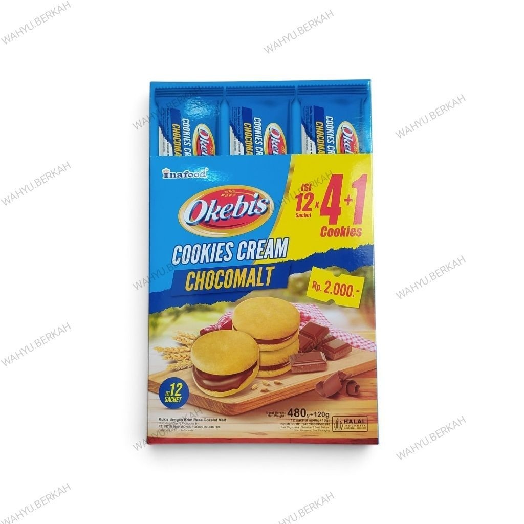 Okebis Cookies Cream Chocomalt 600gr Isi 12 Sachet