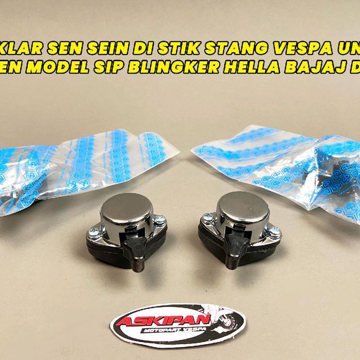 SAKLAR SEN SEIN DI STIK STANG VESPA UNTUK SEN MODEL SIP BLINGKER HELLA BAJAJ DSB. COCOK UNTUK ALL VE
