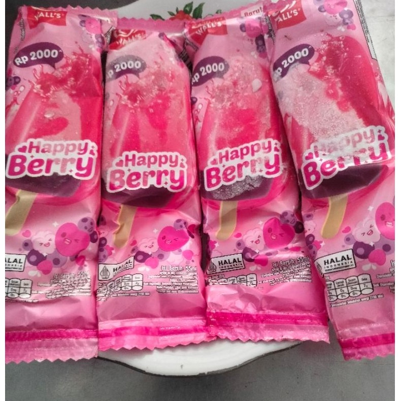 Walls ice cream paddle pop happy berry