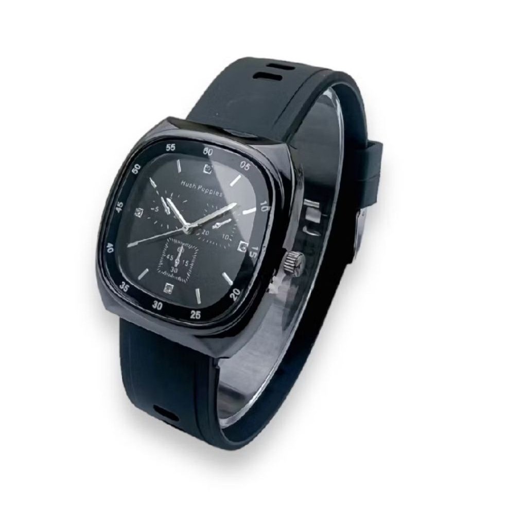 Jam Tangan HP Pria Wanita Kotak Fashion Strap Rubber Analog
