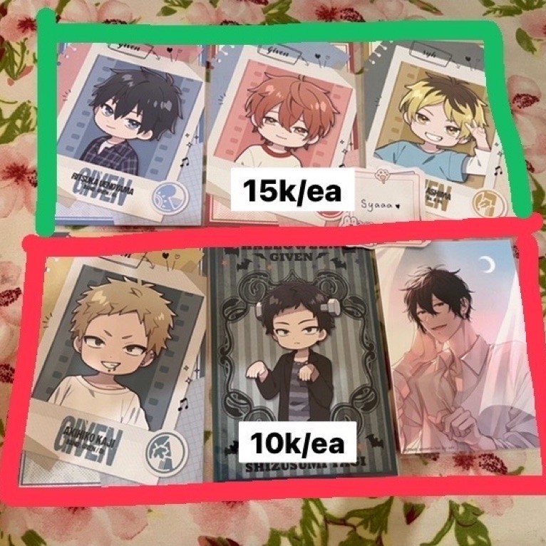given anime postcard