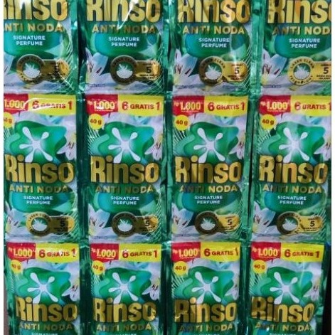 1 Dus Rinso Cair Sachet 1000an kemasan 40gr
