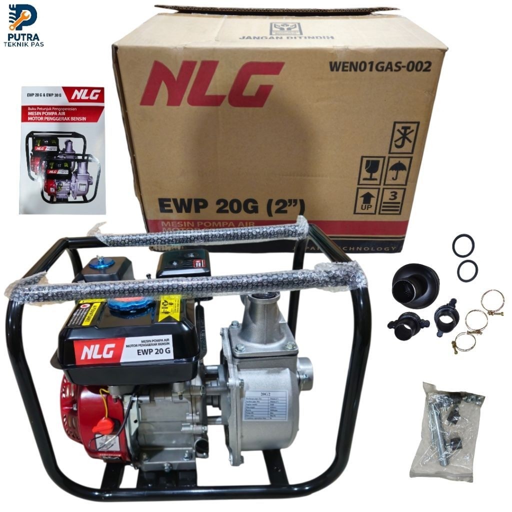 Mesin pompa air irigasi NLG EWP 20G Alkon pompa air  2" 50MM 4-Tak EWP20G 5.5hp