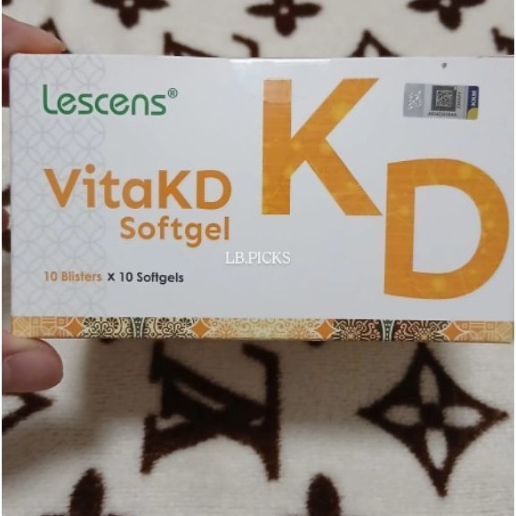 Lescens Vitamin K2 D3 Softgel 100% ORIGINAL HALAL