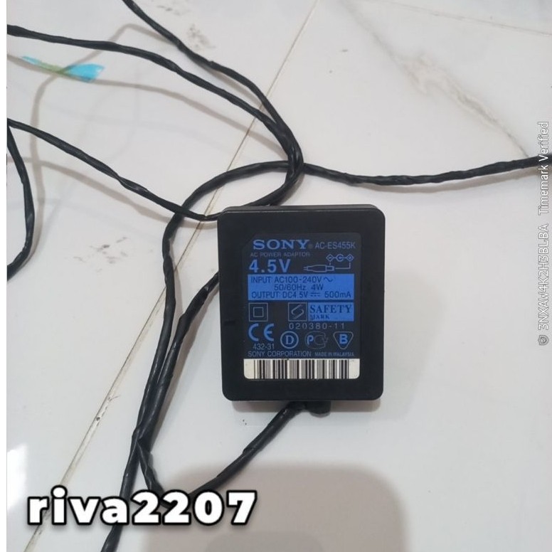 adaptor discman sony 4.5v - adaptor original sony