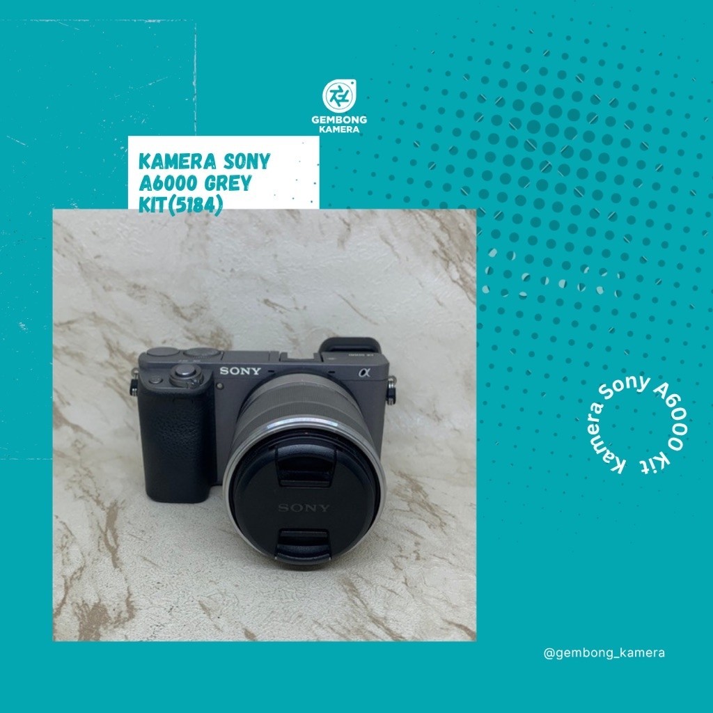 KAMERA SONY A6000 GREY KIT MURAH MULUS (5184)