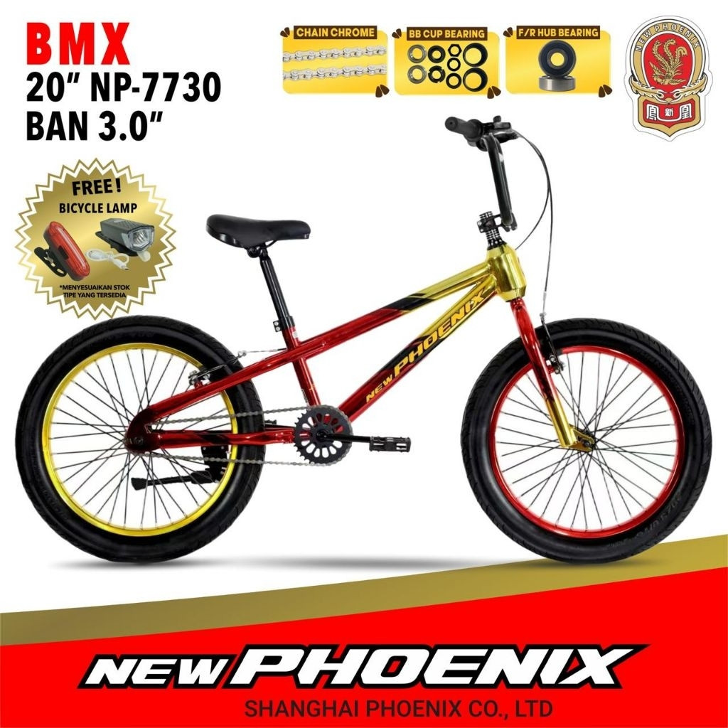 SEPEDA BMX ANAK LAKI-LAKI PHOENIX NP-7730 BAN JUMBO 2.4 & 3.0 ANAK USIA 8-12 THN TIDAK FREE LAMP