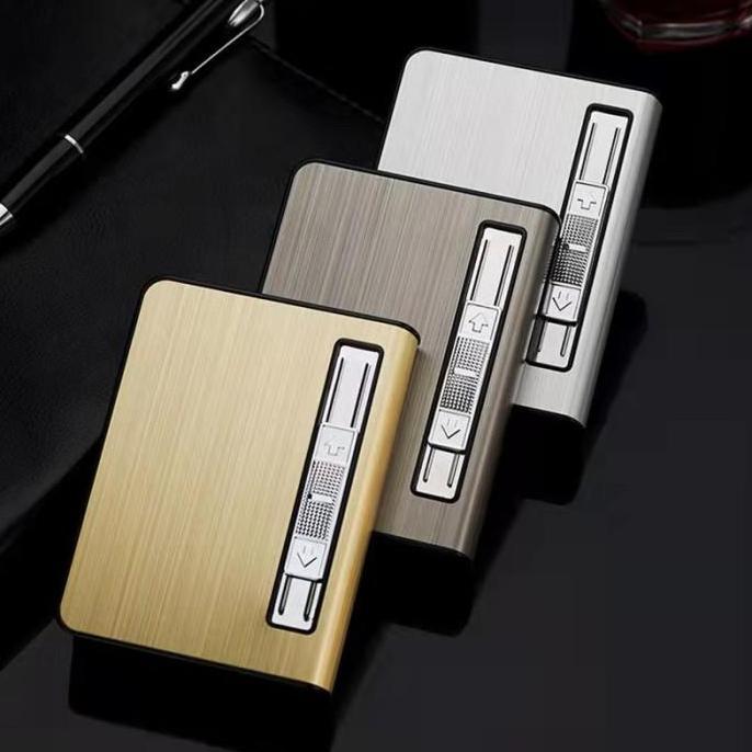 Case Cigarettes Lighter Box Kotak Penyimpanan Plus Korek Premium (TERBAIK) (TERBARU) (TERMURAH)