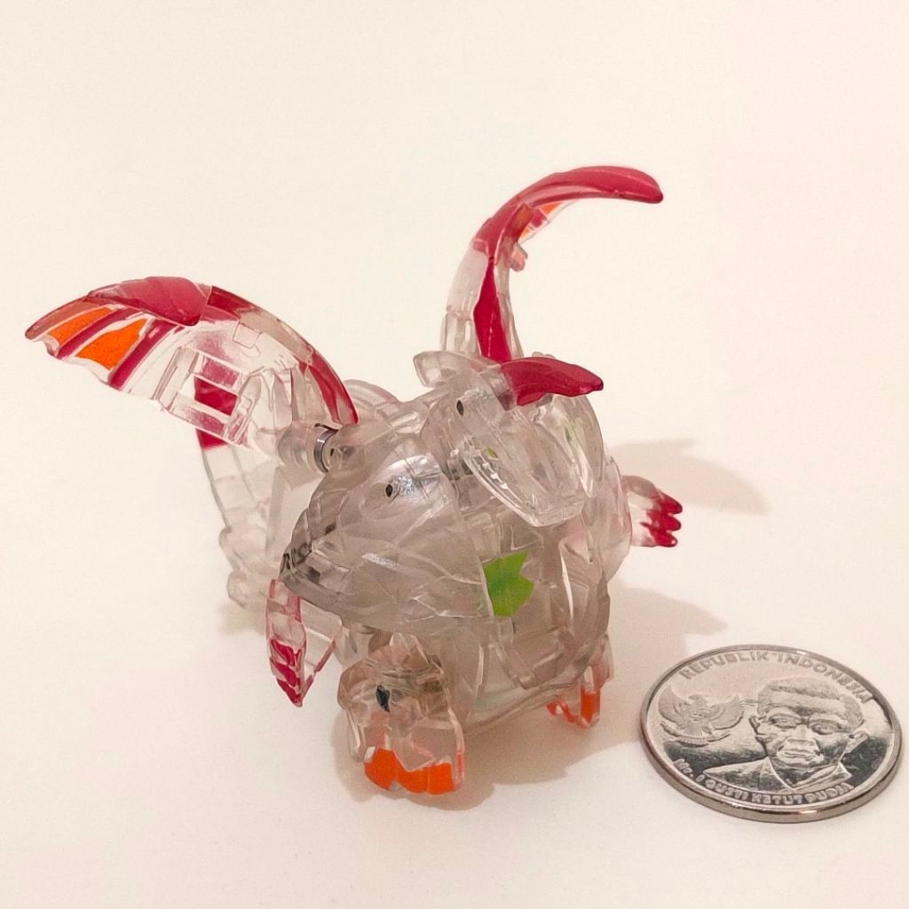 Figur Bakugan Diamond Dragonoid Translucent Rare - Mini Figure Original Color Like New +Bonus