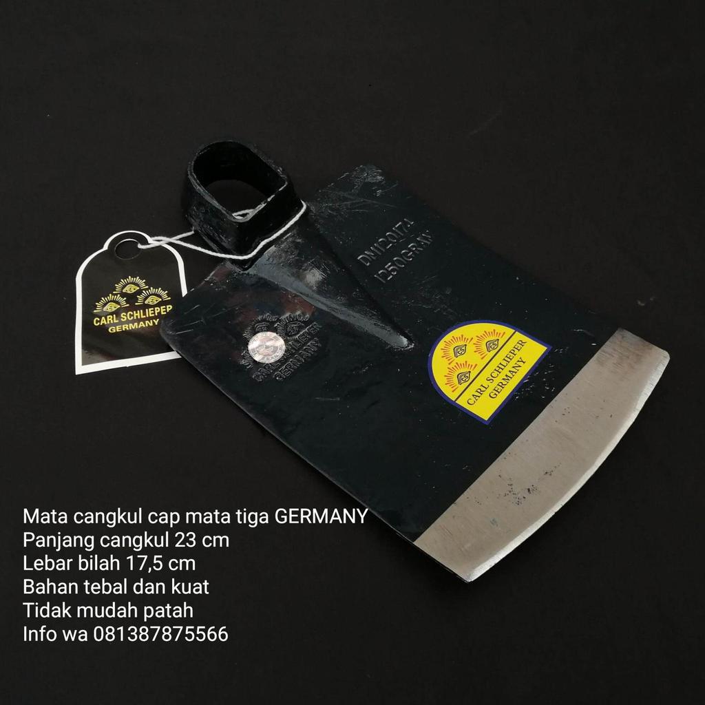 cangkul baja cap mata tiga germany