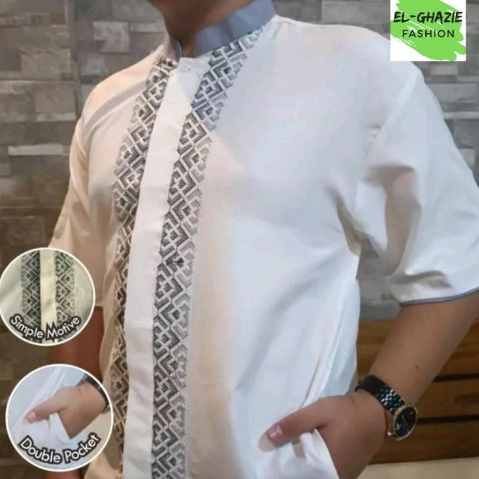 Baju Koko Abdillah Lengan Pendek | Baju Koko Murah | Motif Random