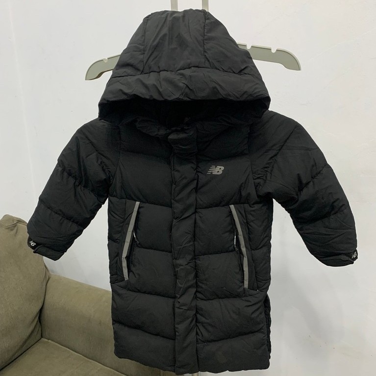 3Y NB New Balance long black Jaket winter bulu angsa anak goose down jacket kids