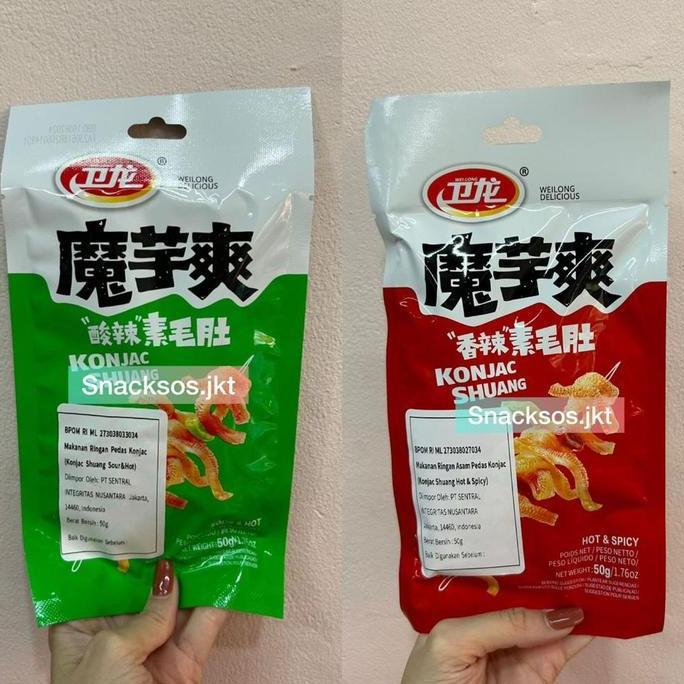 [SMALL 50GR] WEILONG LATIAO KONJAC SHUANG HOT & SPICY / SOUR & HOT -