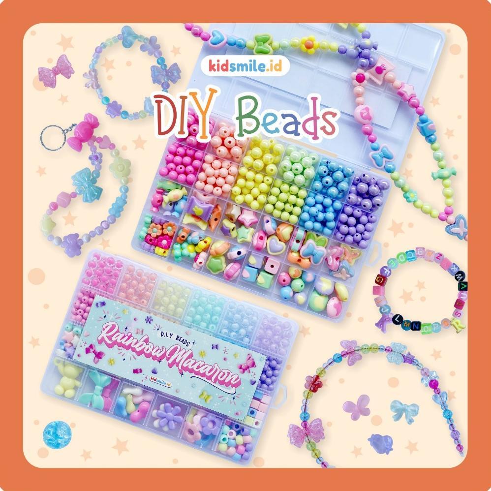 Paket DIY Anak Kidsmile Craft Kit Anak Kids Activity Kit DIY Manik-Manik Set Lengkap DIY Gelang Mani